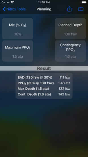 Nitrox Tools - Dive Planning